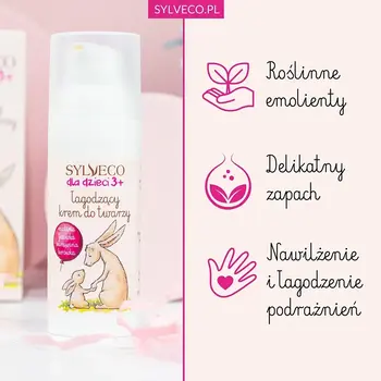 Sylveco dla dzieci 3+, łagodzący krem do twarzy, 50 ml