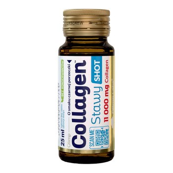 Olimp Collagen Stawy Shot, płyn, smak czarnej porzeczki, 25 ml