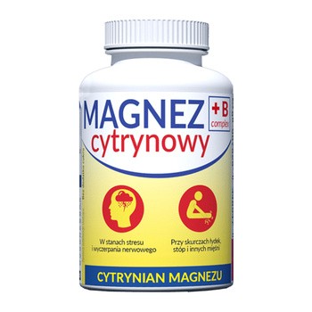 Magnez cytrynowy B Complex, tabletki, smak cytrynowy, 100 szt.