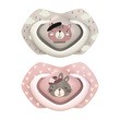 Canpol Babies, smoczek silikonowy, symetryczny, Bonjour Paris, 0-6 m, pink, 2 szt.