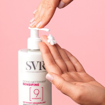 SVR Sensifine Dermo-Nettoyant, kojący żel do demakijażu oczu, ust i twarzy, 400 ml