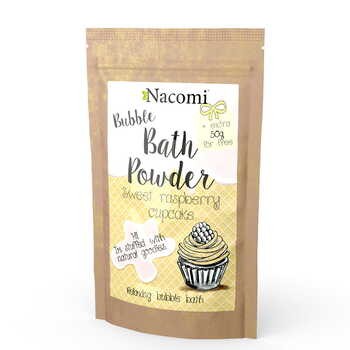 Nacomi, puder do kąpieli, słodka malinowa babeczka, 100 g + 50 g GRATIS