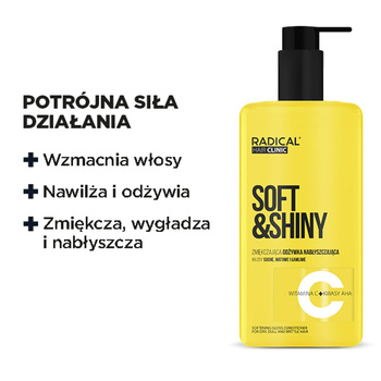 Radical Hair Clinic Soft&Shiny, zmiękczająca odżywka nabłyszczająca, 260 ml