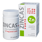 Zincas forte, 27 mg jonów cynku, tabletki, 50 szt.