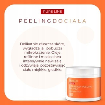 Sylveco Pure Line, peeling do ciała, cytrusowy, 400 g
