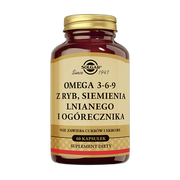 Solgar Omega 3-6-9 z ryb, siemienia lnianego i ogórecznika, kapsułki, 60 szt.