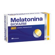 Melatonina Biofarm, 5 mg, tabletki, 30 szt. https://azcdn.doz.pl/image/d/product/73722dc2-scale-180x180.png