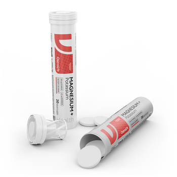 OstroVit Magnesium + Potassium, tabletki musujące, smak grejpfrutowy, 20 szt.