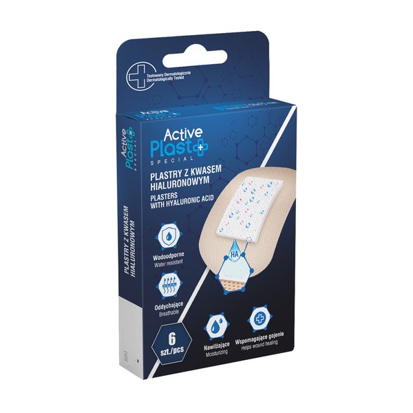 Active Plast ActivePlast Special, plastry z kwasem hialuronowym, 6 szt. — Składniki i ocena