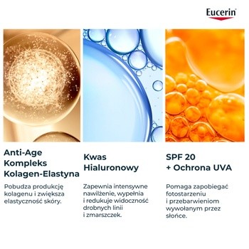 Eucerin Hyaluron Filler + Elasticity, krem pod oczy, SPF 20, 15 ml