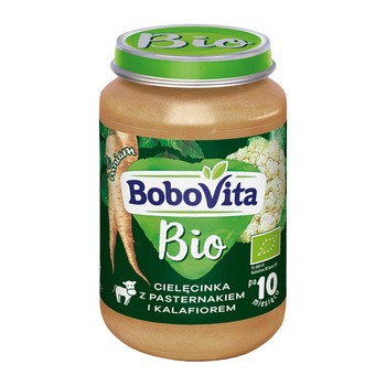 BoboVita Bio, cielęcinka z pasternakiem i kalafiorem, 10 m+, 190 g