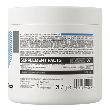 OstroVit Glutamine 5000, kapsułki, 150 szt