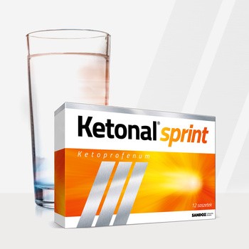 Ketonal Sprint, 25 mg, granulki do sporządzania roztworu doustnego, 12 saszetek