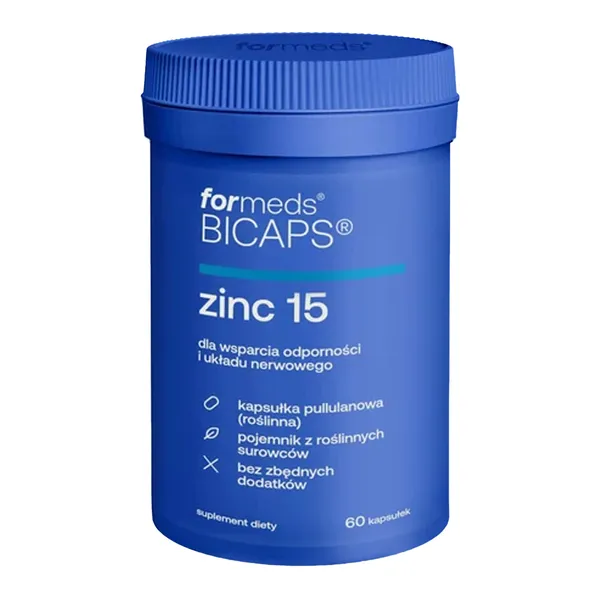 Цинк ForMeds Bicaps Zinc 15 Chelate с медью, 60 капсул