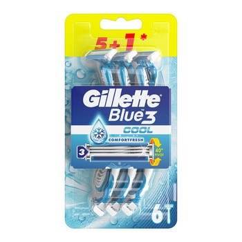 Gillette Blue3 Cool, maszynka jednorazowa dla mężczyzn, 5 + 1 szt.