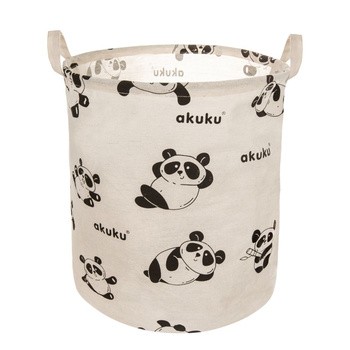 Akuku, składany kosz na zabawki i akcesoria, Panda, 1 szt.
