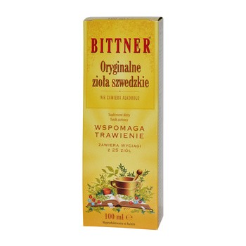 Bittner Oryginalne Zioła Szwedzkie, tonik, 100 ml