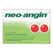 Neo-Angin, 1,2 mg+0,6 mg+5,9 mg, tabletki do ssania, 36 szt.