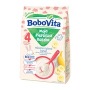 BoboVita Moja Pierwsza Kaszka, kaszka mleczno-ryżowa, banan, bez cukru, 4 m+, 230 g