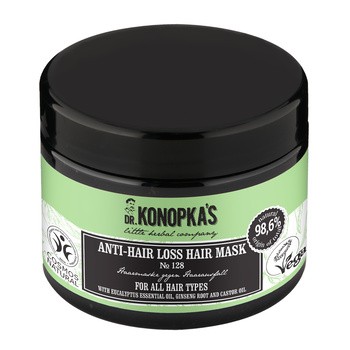 Dr.Konopka's Nº128, maska przeciw wypadaniu włosów, 300 ml