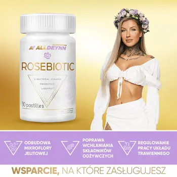 Allnutrition, ALLDEYNN Rosebiotic, pastylki do ssania, 30 szt.