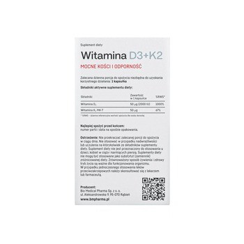 Bio Medical Pharma Witamina D3 + K2, kapsułki miękkie, 120 szt.