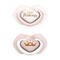 Canpol Babies, smoczek silikonowy, symetryczny, Royal Baby, 6-18 m, pink, 2 szt.