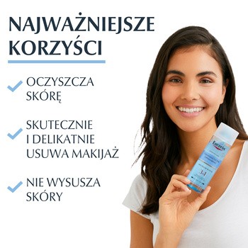 Eucerin Dermatoclean [Hyaluron], płyn micelarny 3w1, do skóry wrażliwej, 400 ml