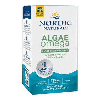 Nordic Naturals Algae Omega 715 mg Omega 3, kapsułki, 120 szt.