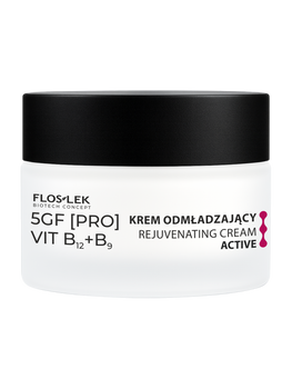 Flos-Lek Active, krem odmładzający do twarzy 5GF VIT B12+B9, 50 ml
