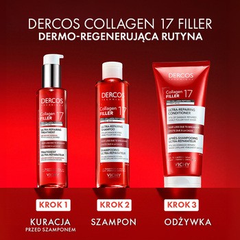 Vichy Dercos, Collagen 17 Filler, odżywka ultra-regenerująca do włosów, 200 ml