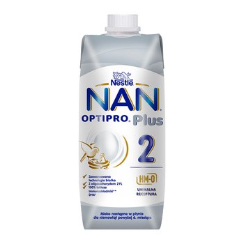 Nan Optipro Plus 2 HM-0, mleko następne w płynie dla niemowląt powyżej 6. miesiąca, 500 ml