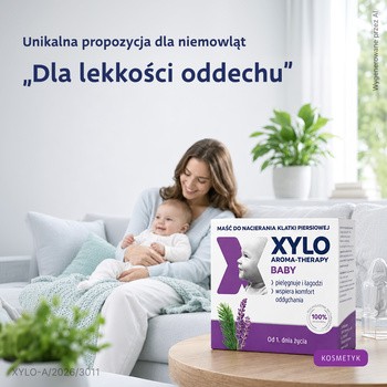 Xylo Aroma-Therapy Baby, maść do nacierania klatki piersiowej od 1. dnia życia, 50 ml