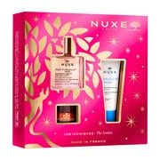 alt Zestaw Promocyjny NUXE Bestsellery Huile Prodigieuse® Florale, suchy olejek, 50 ml + balsam do ust Reve de Miel, 15 g + krem nawilżający 48h Fraiche de Beaute, 30 ml
