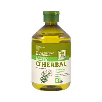 O`Herbal, orzeźwiający żel pod prysznic, werbena, 500 ml