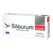 Silaurum, plastry silikonowe na blizny, 10 cm x 3 cm, 6 szt.