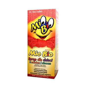 Mio Bio, syrop dla dzieci, z miodem i aloesem, 120 ml