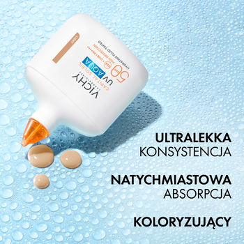 Vichy Capital Soleil, nawilżający fluid koloryzujący SPF50 PA+++, 50 ml