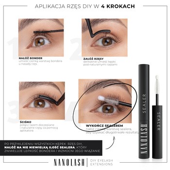 Nanolash DIY Selaer, utrwalacz do przedłużania rzęs, 5 ml
