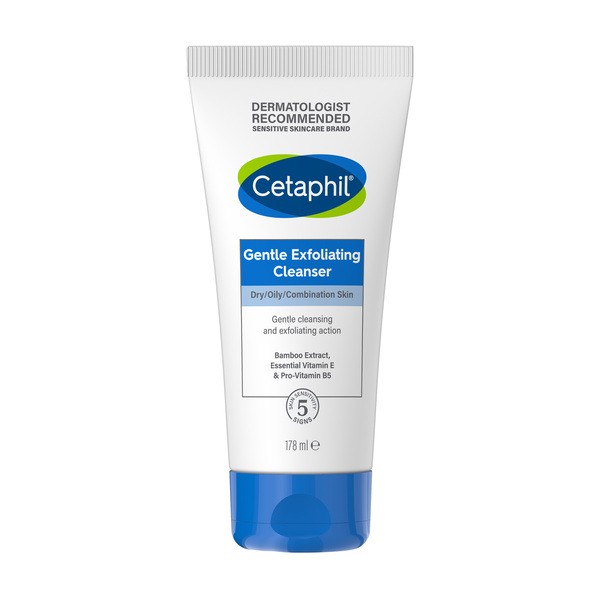 Cetaphil Cetaphil, delikatny żel oczyszczający do twarzy z peelingiem, 178 ml