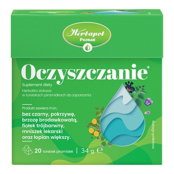 Herbapol Poznań Oczyszczanie, herbatka ziołowa, 1,7 g x 20 szt.