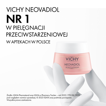 Vichy Neovadiol Rose Platinium, krem wzmacniająco-rewitalizujący na dzień, 50 ml