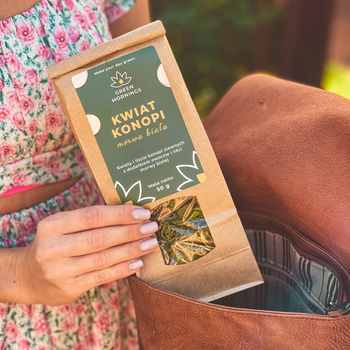 Green Mornings, Kwiat Konopi, morwa biała, herbata konopna z morwą, 50 g
