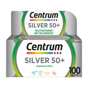 Centrum Silver 50+, witaminy i minerały wspierające zdrowie i samopoczucie, tabletki, 100 szt.        