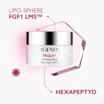 Zestaw Agenity Prolift 4º Lifting, krem na dzień, 50 ml + krem na noc, 25 ml + kosmetyczka