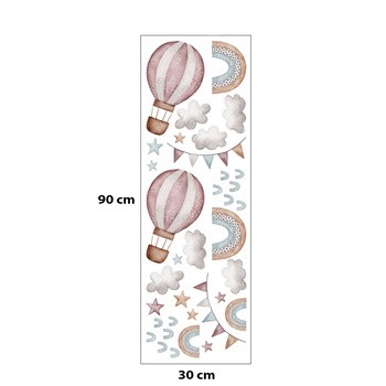 Sipo, Naklejki na ścianę dla dzieci, Balony i tęcza, 1 szt.