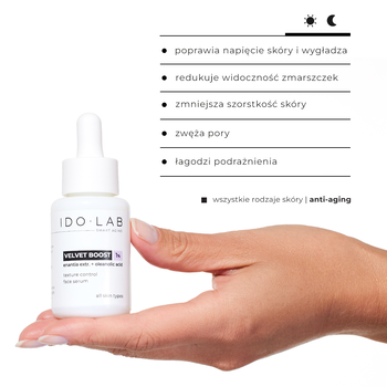 IDO LAB Velvet Boost, serum wygładzające i liftingujące, 30 ml