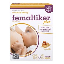 Femaltiker plus, saszetki z proszkiem, smak karmelowy, 14 szt. (12 szt. + 2 szt.)