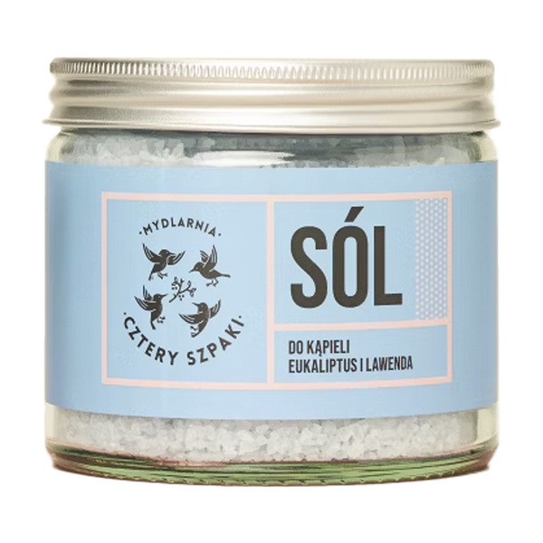 Sól do kąpieli Eukaliptus i Lawenda 320g [Cztery Szpaki] - Cztery Szpaki