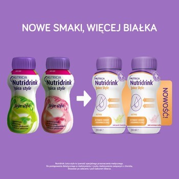 Nutridrink Juice Style, płyn, smak orzeźwiającej maliny, 4 x 200 ml